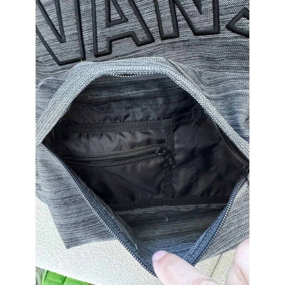 EUC Vans Old Skool II Backpack Heather Suiting Ikat Stripe Grey Colorway